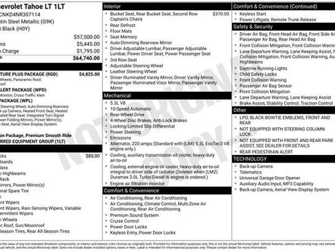 Used 2022 Chevrolet Tahoe LT w/ LT Signature Plus Package image 4