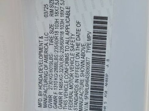Certified 2025 Honda Odyssey EX-L image 34