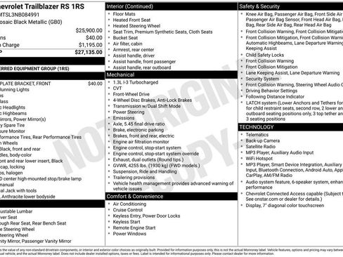 Used 2022 Chevrolet TrailBlazer RS FWD image 7
