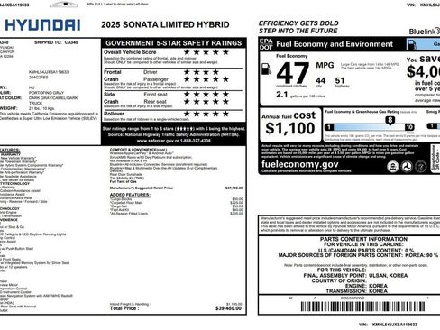 Used 2025 Hyundai Sonata Limited image 3