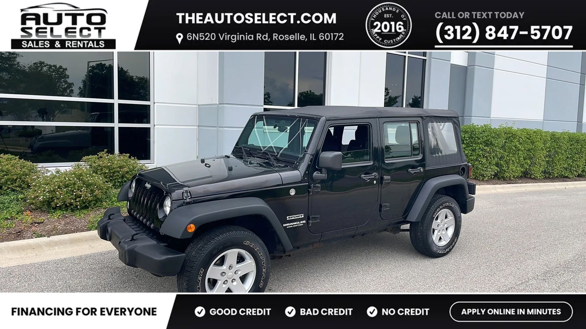 Used 2017 Jeep Wrangler Unlimited Sport AWD/4WD image 1