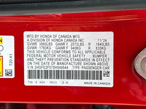 Certified 2025 Honda Civic Sport image 27