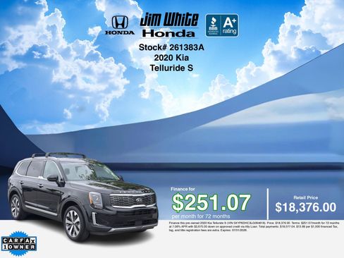 Used 2020 Kia Telluride S AWD/4WD image 3