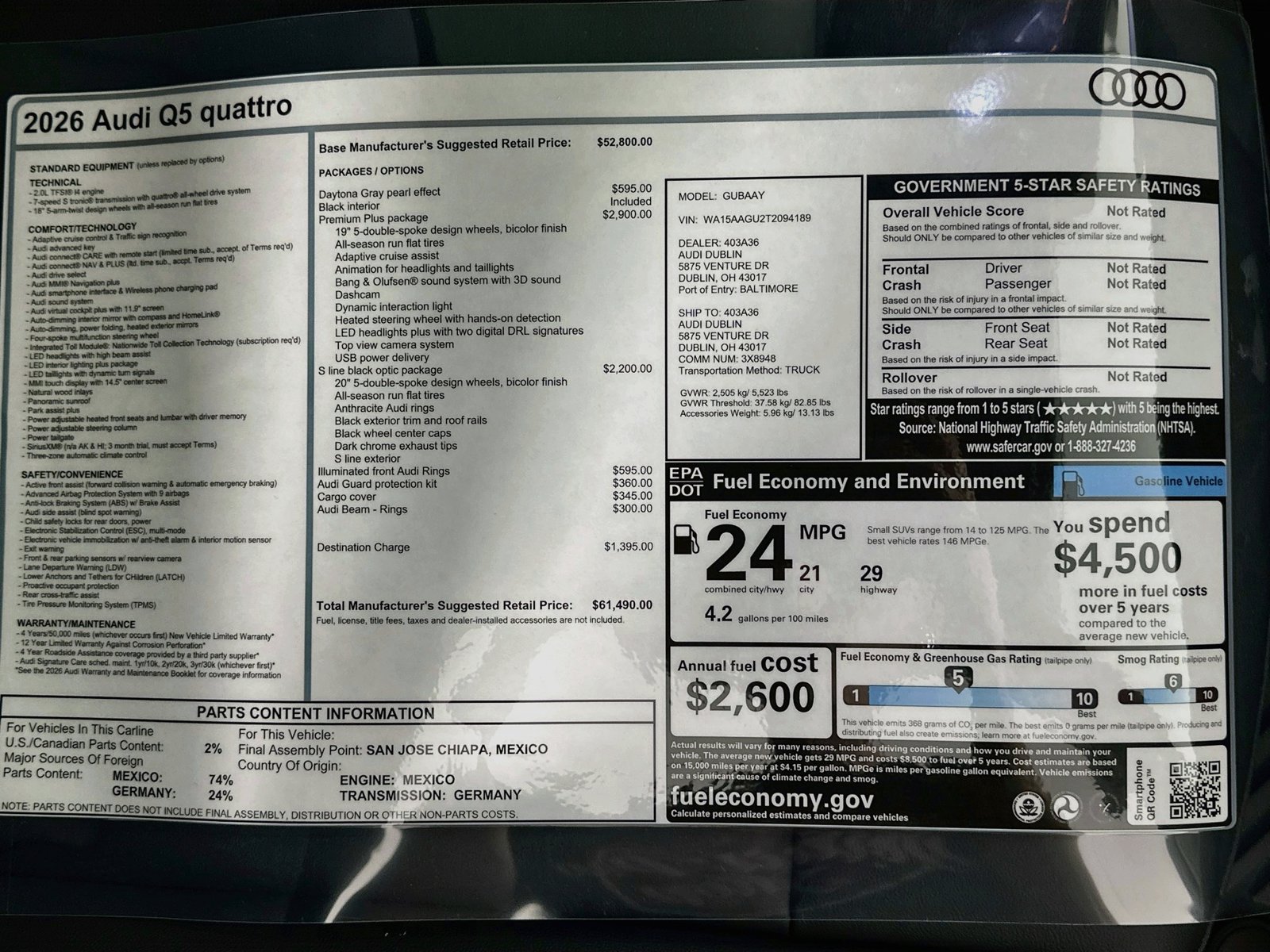 New 2026 Audi Q5 Premium Plus AWD/4WD image 48