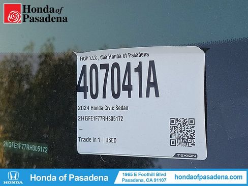 Certified 2024 Honda Civic EX image 32