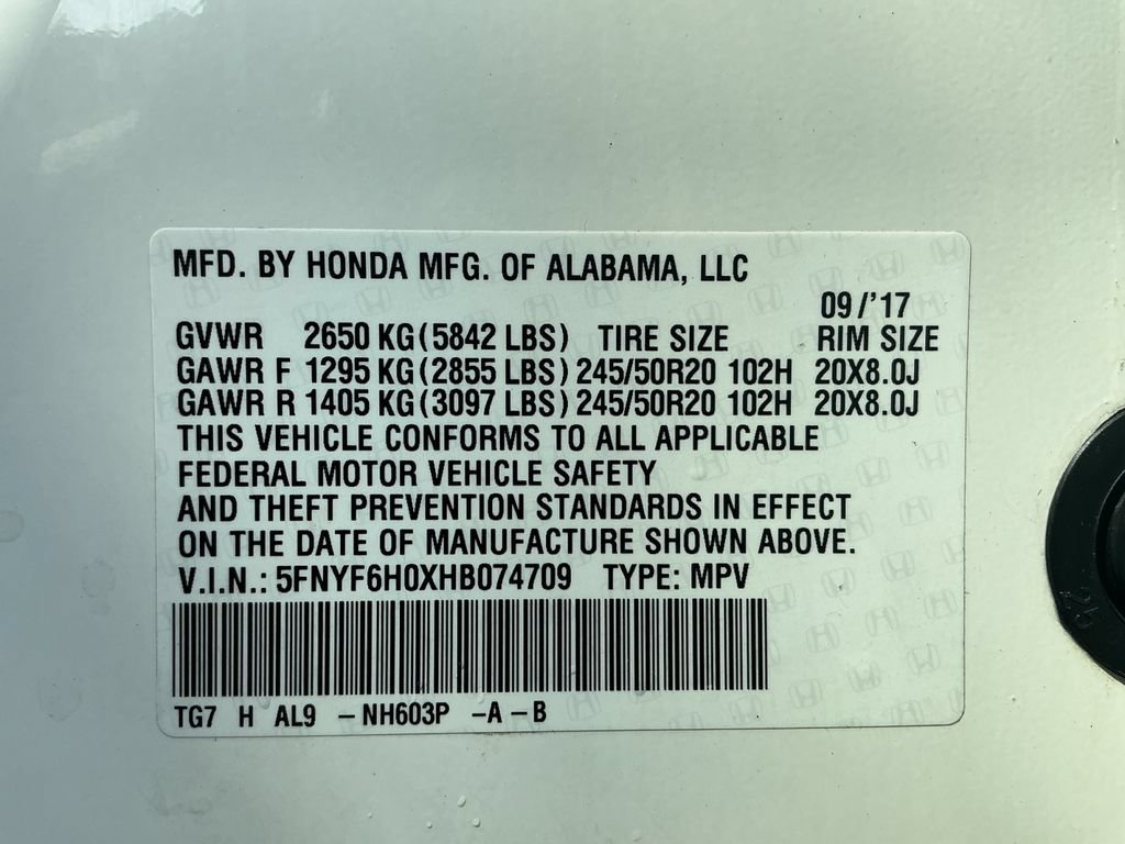 Used 2017 Honda Pilot Elite image 31