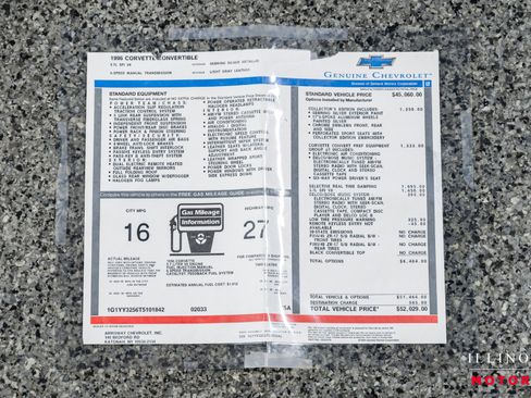 Used 1996 Chevrolet Corvette Convertible image 50
