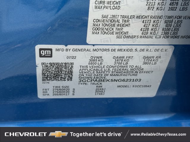 Used 2022 Chevrolet Silverado 1500 Custom RWD image 27