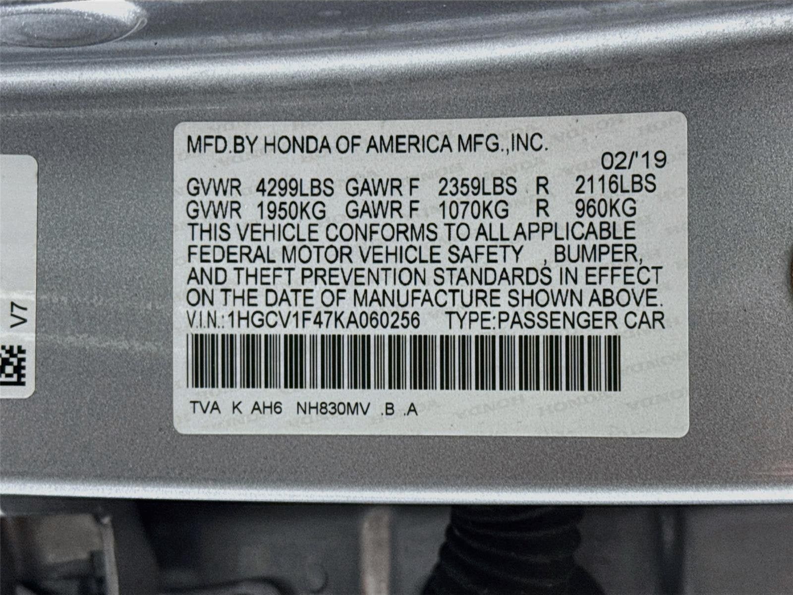 Used 2019 Honda Accord EX image 31