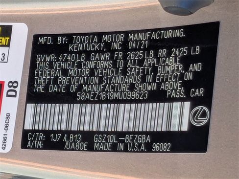 Used 2021 Lexus ES 350 Luxury w/ Accessory Package 2 image 32