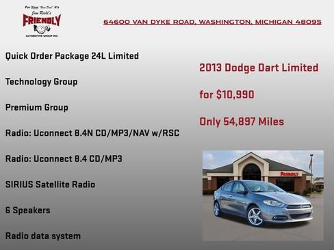 Used 2013 Dodge Dart Limited w/ Technology Group FWD image 5