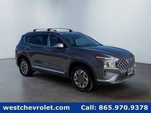 Used 2021 Hyundai Santa Fe Blue image 1