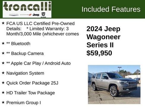 Used 2024 Jeep Wagoneer Series II w/ Premium Group I image 5
