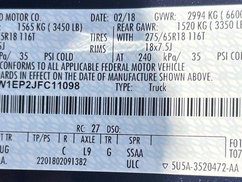 Used 2018 Ford F150 XLT w/ Equipment Group 302A Luxury AWD/4WD image 14