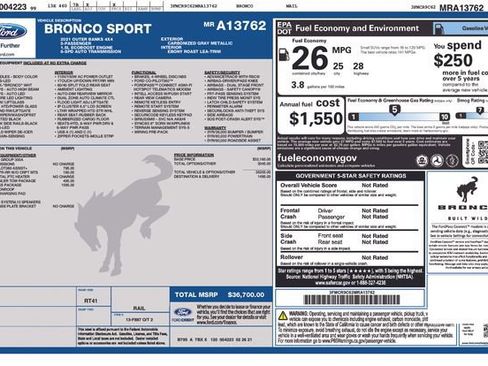 Used 2021 Ford Bronco Sport Outer Banks w/ Outer Banks Package image 10