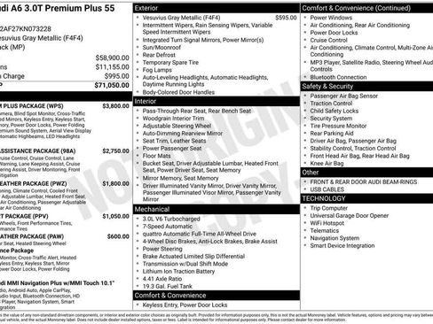 Used 2019 Audi A6 3.0T Premium Plus w/ Premium Plus Package image 38