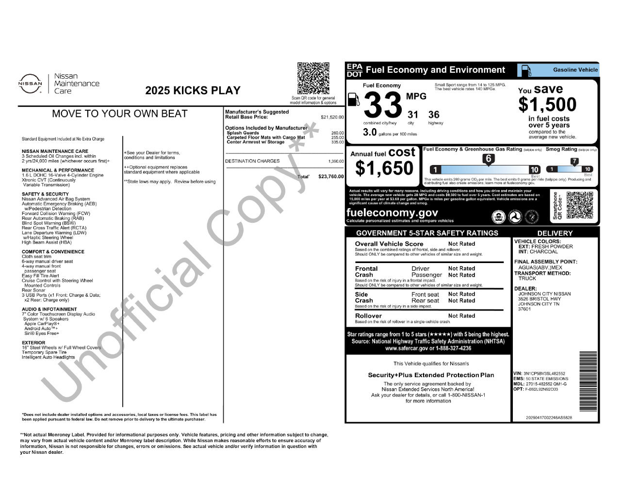 Used 2025 Nissan Kicks Play S FWD image 5