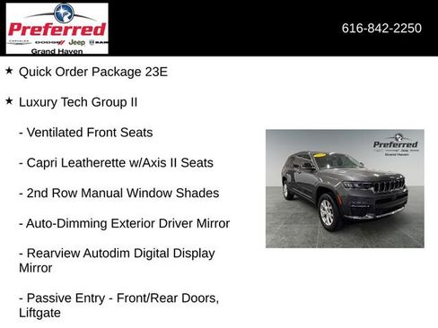 Used 2023 Jeep Grand Cherokee L Limited w/ Luxury Tech Group II AWD/4WD image 6