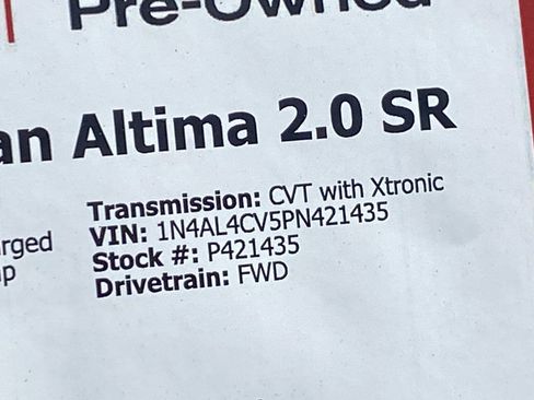 Certified 2023 Nissan Altima 2.0 SR FWD image 34