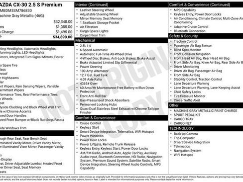 Certified 2025 MAZDA CX-30 AWD 2.5 S w/ Premium Package image 5
