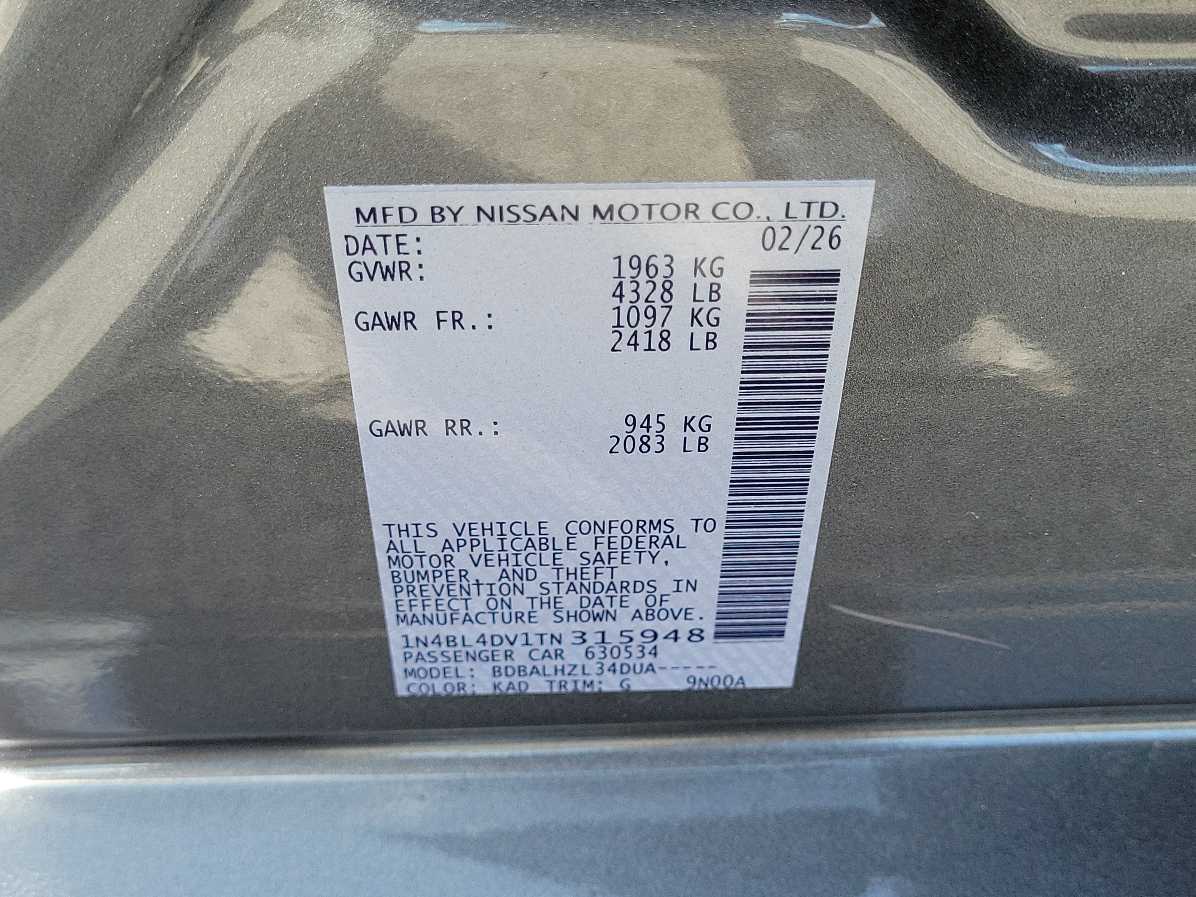 Certified 2026 Nissan Altima 2.5 SV FWD image 25