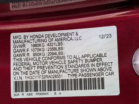 Certified 2024 Honda Accord EX image 30