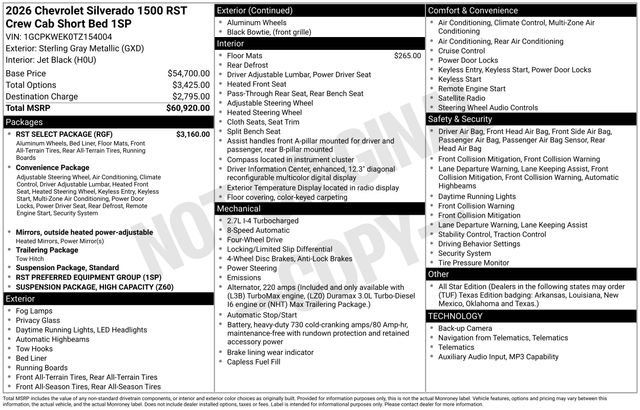 Certified 2026 Chevrolet Silverado 1500 RST w/ RST Select Package AWD/4WD image 6