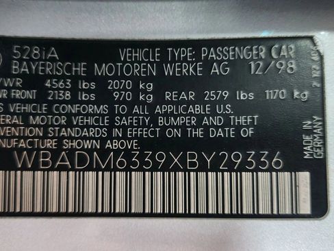 Used 1999 BMW 528i Sedan image 54