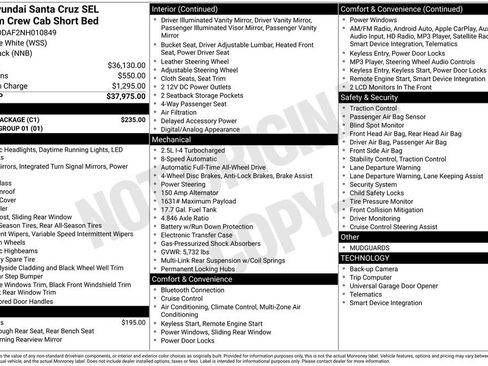 Certified 2022 Hyundai Santa Cruz SEL Premium w/ Cargo Package image 39