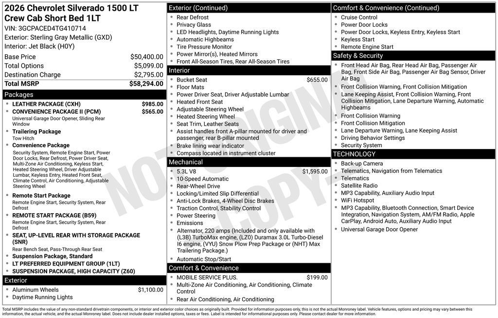 Used 2026 Chevrolet Silverado 1500 LT w/ Leather Package RWD image 9
