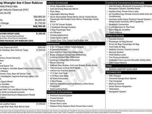 Used 2023 Jeep Wrangler Unlimited Rubicon 4xe w/ Cold Weather Group AWD/4WD image 38