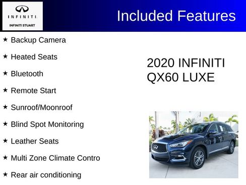 Certified 2020 INFINITI QX60 Luxe FWD image 3