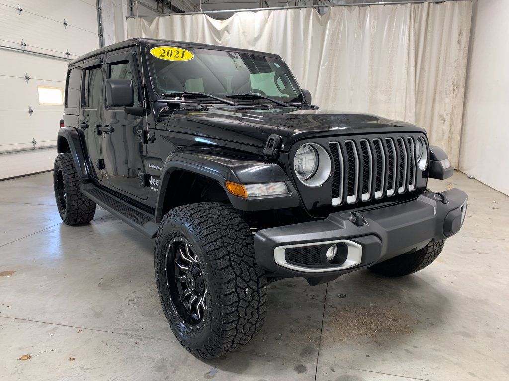 Used 2021 Jeep Wrangler Unlimited Sahara w/ Uconnect 4C Nav & Sound Group AWD/4WD image 13