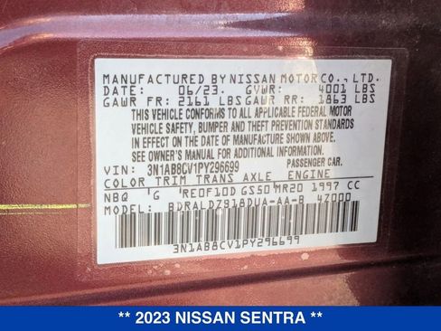 Used 2023 Nissan Sentra SV image 35