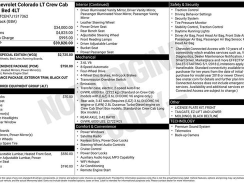 Used 2018 Chevrolet Colorado LT w/ Redline Special Edition AWD/4WD image 6