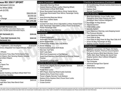 Used 2017 Lexus RX 350 F Sport w/ Cold Weather Package image 13