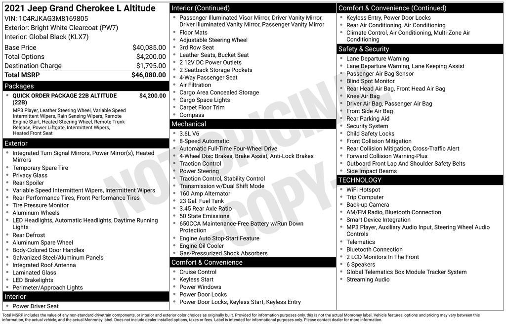 Used 2021 Jeep Grand Cherokee L Laredo AWD/4WD image 26