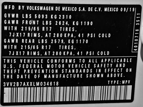 Used 2020 Volkswagen Tiguan S AWD/4WD image 57