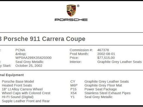 Used 2003 Porsche 911 Carrera RWD image 7