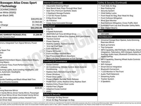 Used 2021 Volkswagen Atlas Cross Sport SE w/ Panoramic Sunroof Package AWD/4WD image 6