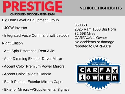 Used 2025 RAM 1500 Big Horn AWD/4WD image 12