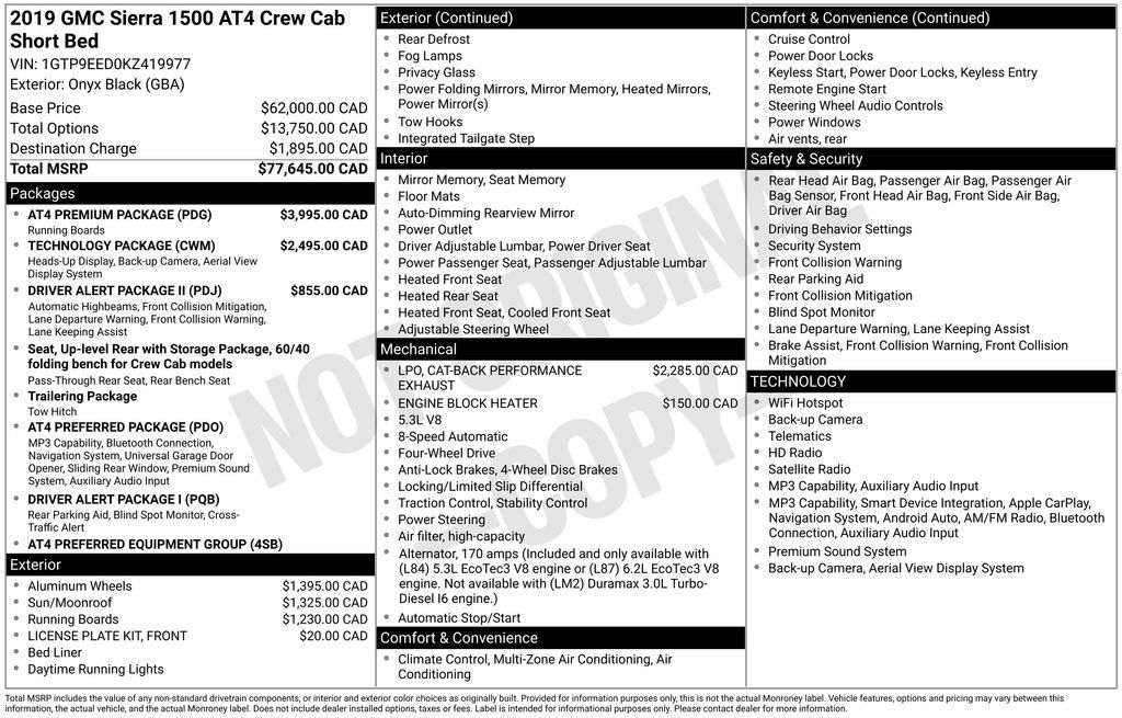 Used 2019 GMC Sierra 1500 AT4 w/ AT4 Premium Package AWD/4WD image 44