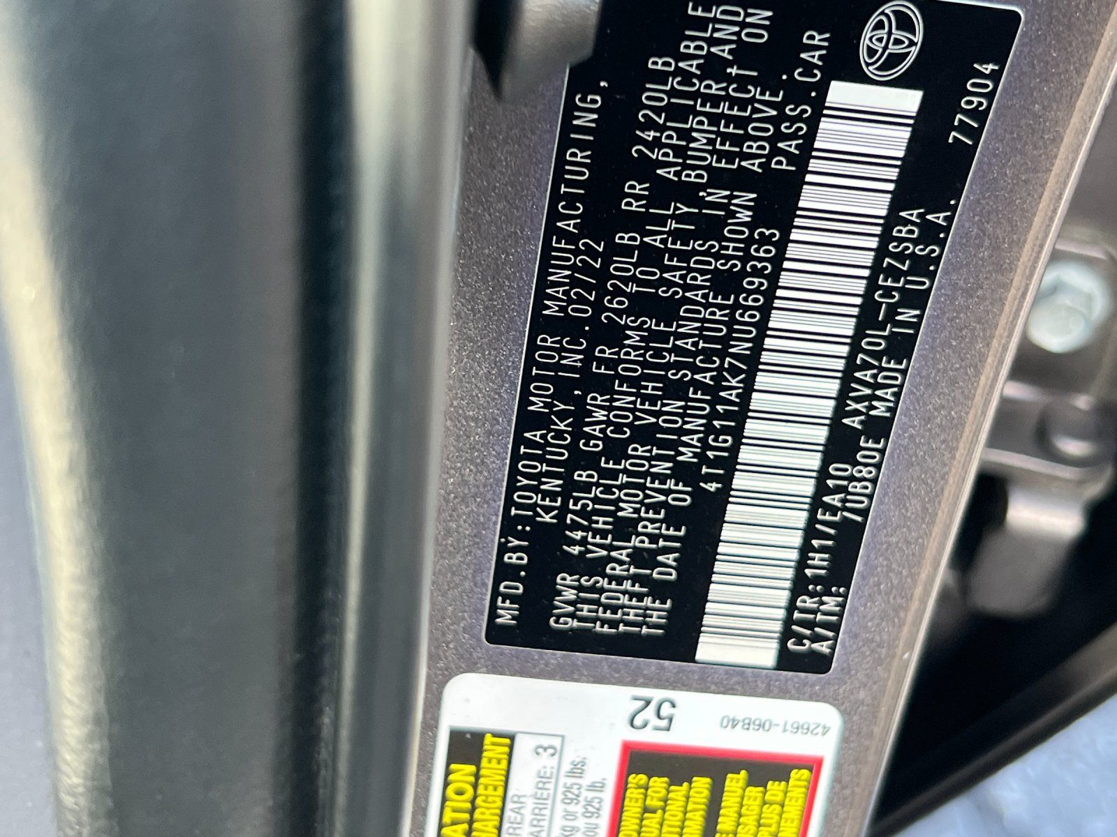 Used 2022 Toyota Camry SE FWD image 25