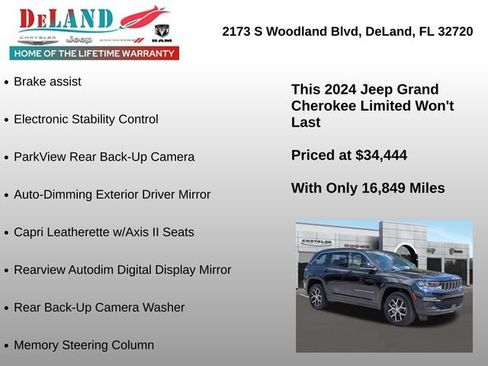Used 2024 Jeep Grand Cherokee Limited w/ Luxury Tech Group II AWD/4WD image 24