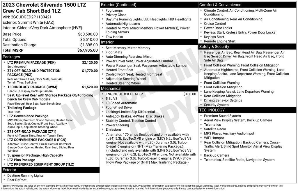 Used 2023 Chevrolet Silverado 1500 LTZ w/ LTZ Premium Package AWD/4WD image 6