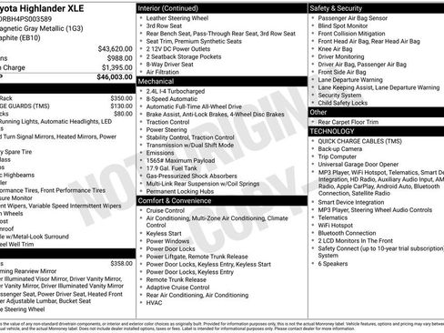 Used 2023 Toyota Highlander XLE AWD/4WD image 3