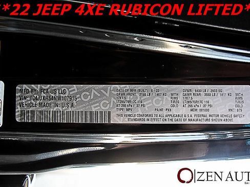Used 2022 Jeep Wrangler Unlimited Rubicon 4xe w/ Cold Weather Group image 74