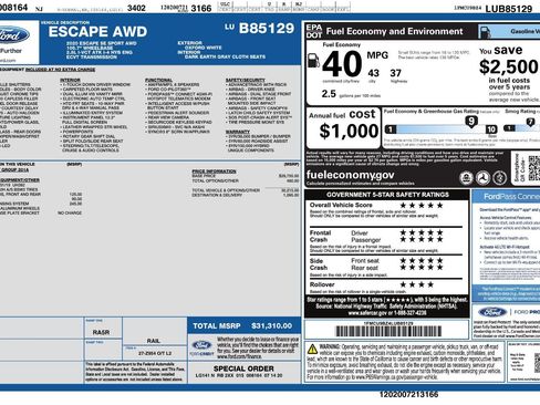 Used 2020 Ford Escape SE Sport AWD/4WD image 2