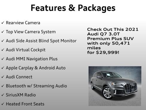 Used 2021 Audi Q7 3.0T Premium Plus w/ Premium Plus Package AWD/4WD image 8