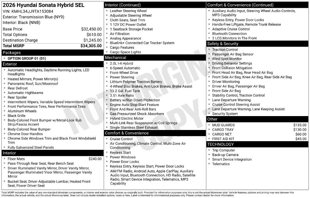 Used 2026 Hyundai Sonata SEL FWD image 11